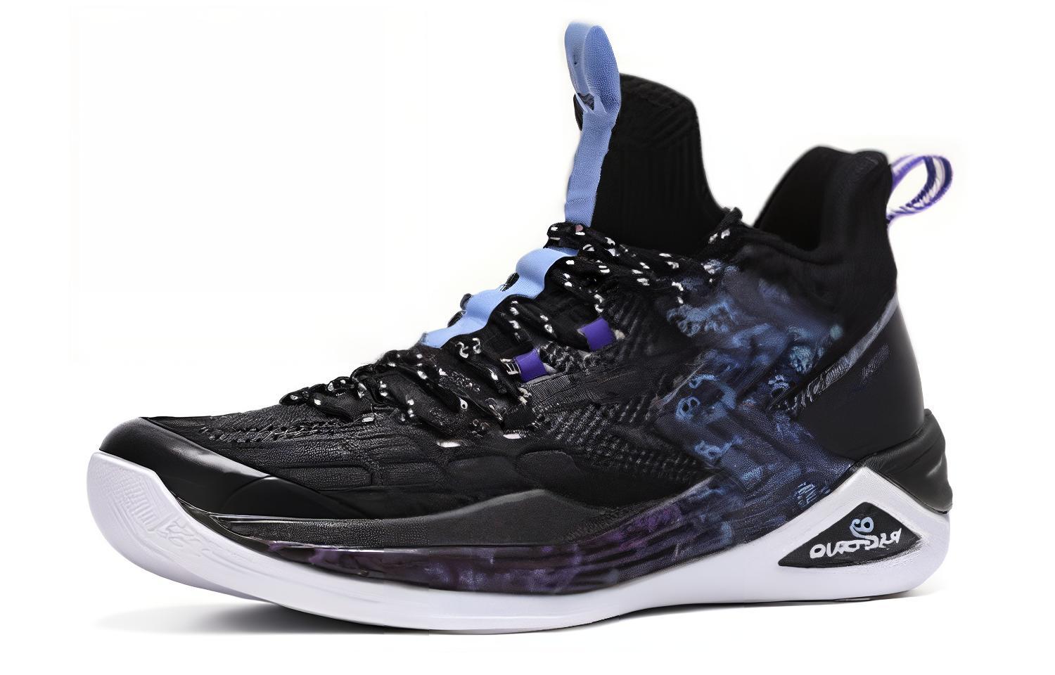 361° BIG 3 Q Stretch Sports Cushioning Slip Resistant Abrasion Resistant Mid top Basketball Shoes Men’s Black