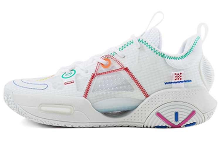 Li Ning All City 9 V1.5 Basketball Shoes Men’s Low Top White/Red/Green