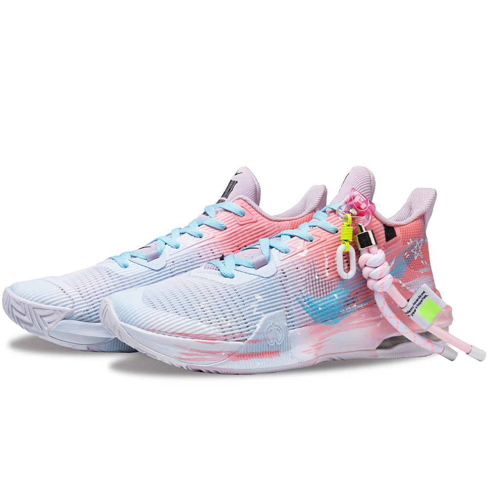 Nike Air Max Impact 3 Cushioning, Wear Resistant Low top Basketball Shoes Unisex Pink Blue