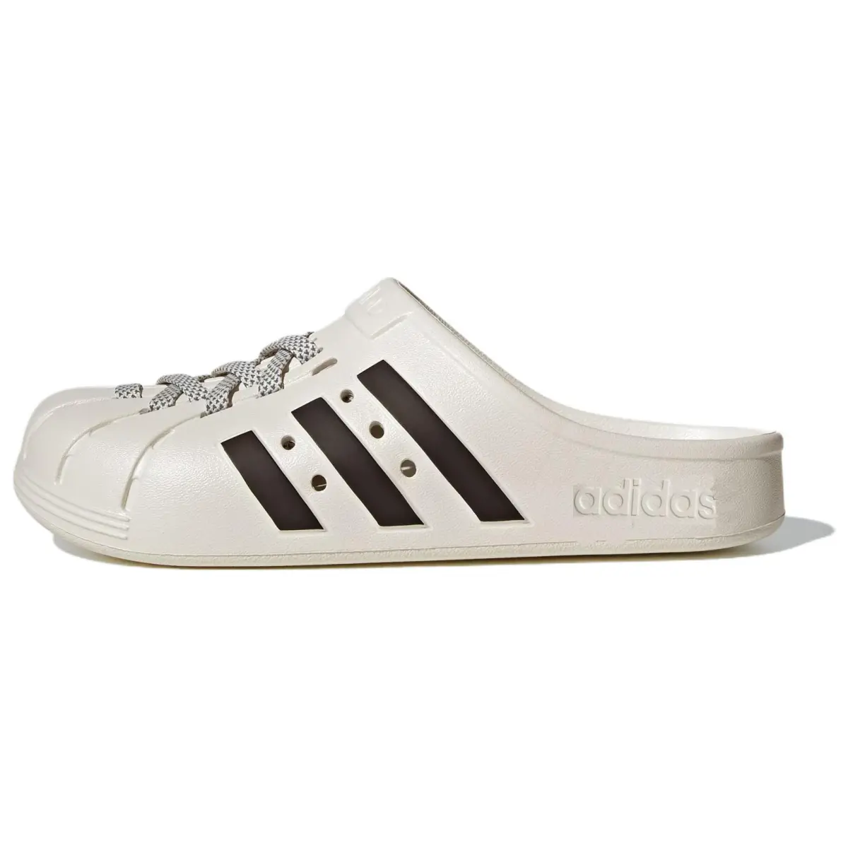 Adidas ADILETTE CLOGS Unisex Beige White Black