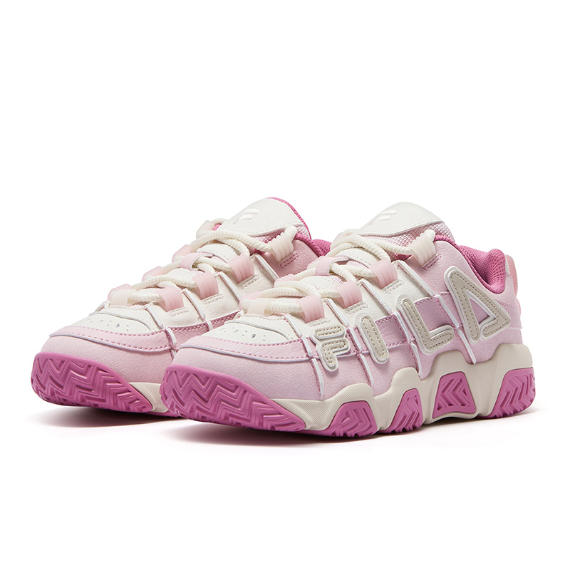 FILA FUSION BUSTER Puffy Shoes Low top Basketball Shoes Women’s Light Lilac Pink Foam White