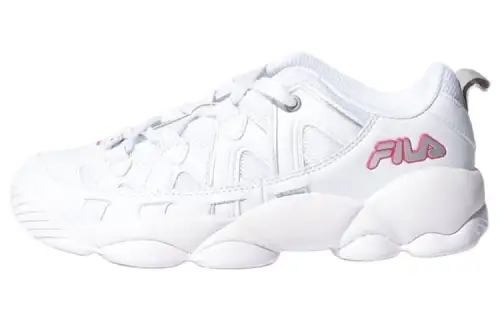 FILA Spaghetti Raw C 1 Low top Vintage Basketball Shoes Unisex White Red
