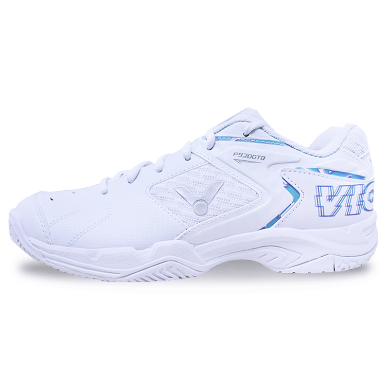 VICTOR 9200TD Cushioning Slip Resistant Breathable Low top Badminton Shoes Unisex White Blue