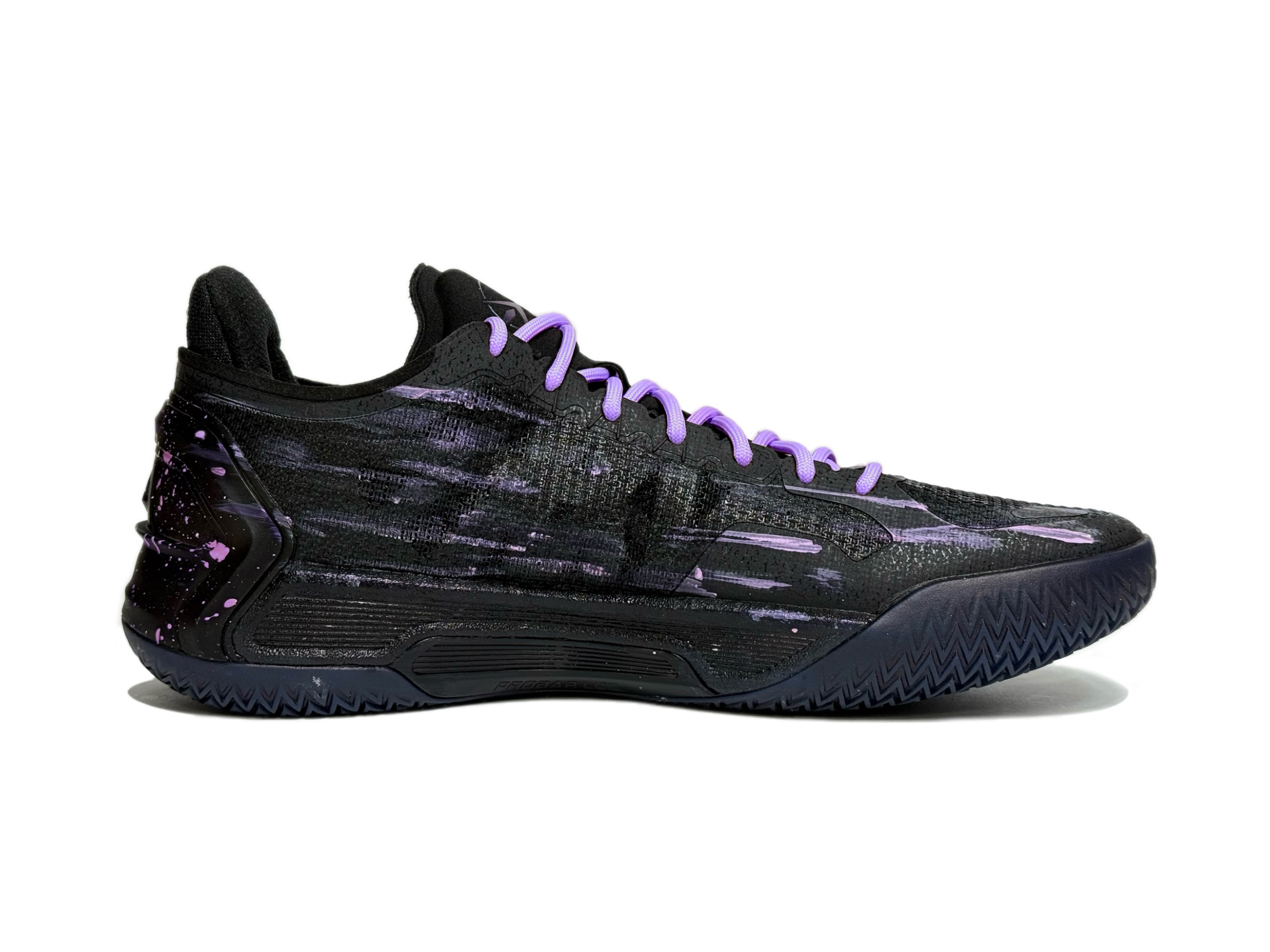 Li Ning Liren 4 V2 Cushioning Rebound Low top Basketball Shoes Men’s Black Purple