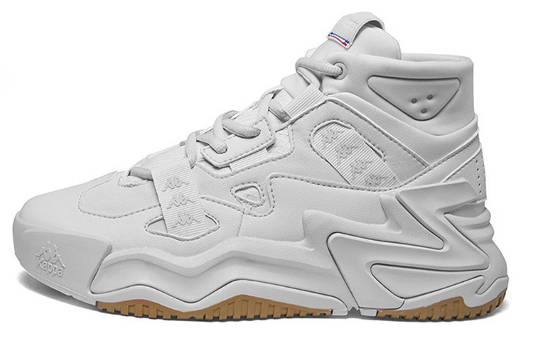 Kappa BANDA Synthetic Leather, Textile Cushioning Slip Resistant Abrasion Resistant High top Vintage Basketball Shoes