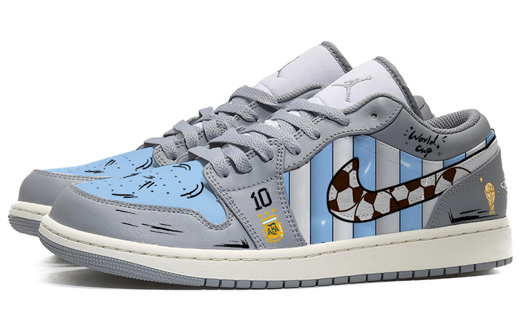 Jordan Air Jordan 1 Vintage Basketball Shoes Men’s Low Top Gray/Blue