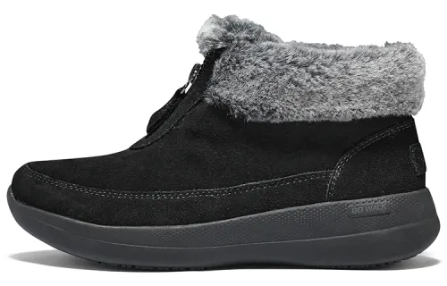 Skechers GO WALK Stability Abrasion Resistant Cushioning Comfortable Knee High Snow Boots Women's Black