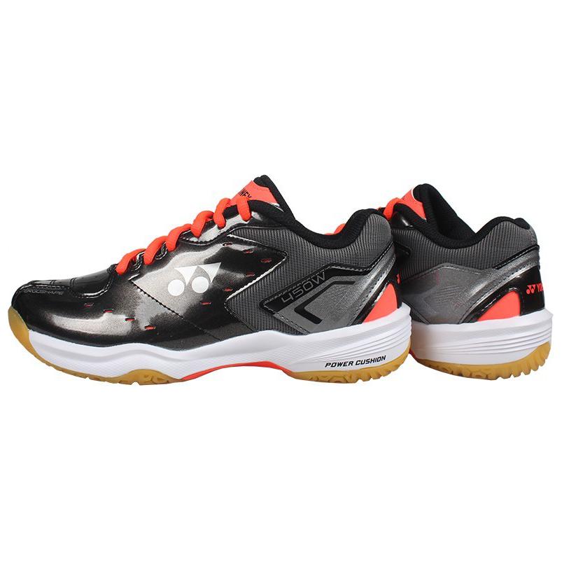 YONEX Cushioning Breathable Cushioning Breathable Low top Badminton Shoes Unisex Black Orange