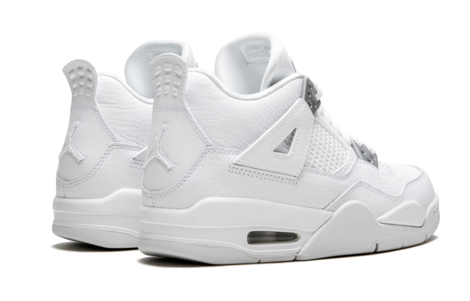 Женские кроссовки Jordan Air Jordan 4 Retro Pure Money 2017 OG (белые) — 白/金属银/纯白金 — фото 4
