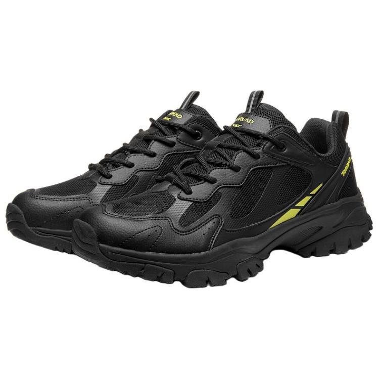 TOREAD Slip Resistant Abrasion Resistant Low top Hiking Shoes Men’s Black Green