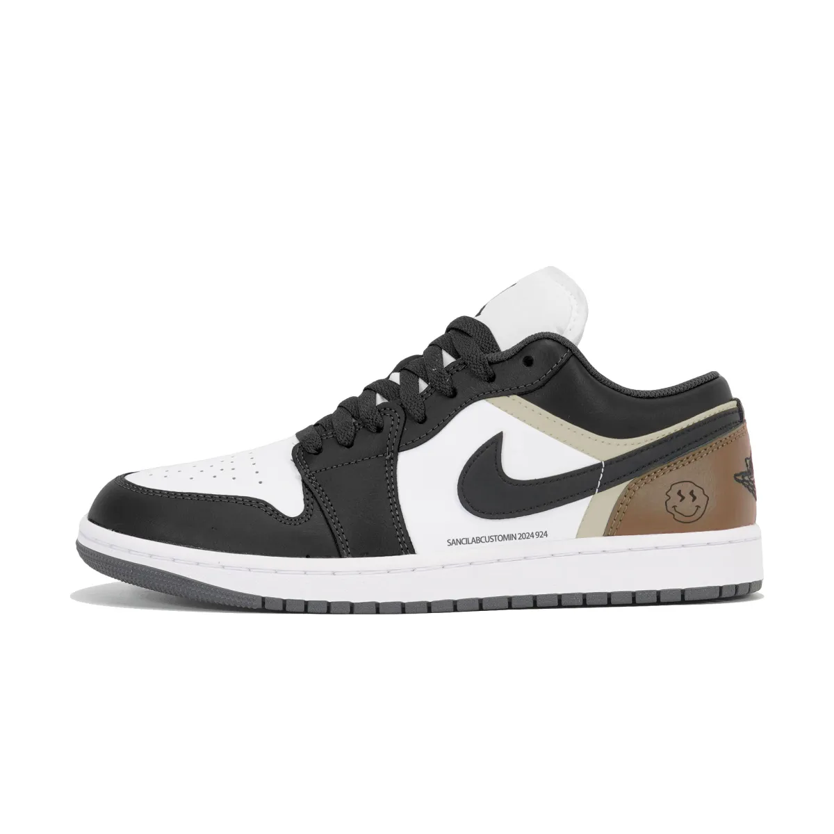 Jordan Air Jordan 1 Slip Resistant Abrasion Resistant Low top Vintage Basketball Shoes Unisex Coffee