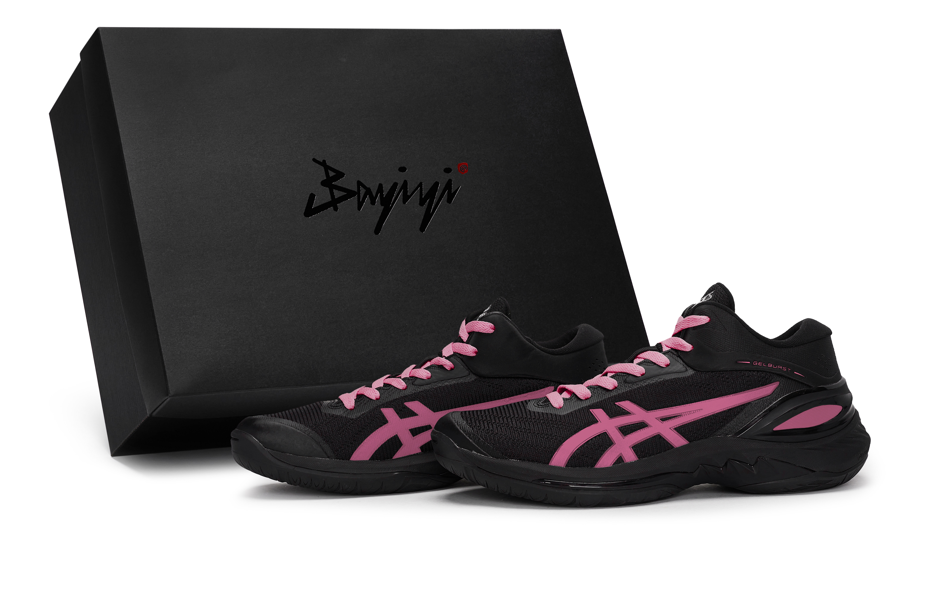Asics GELBURST 28 811 Manufacturing, Night Shadow Racing Rose Red, Special Shoe Box Slip Resistant Slip Resistant