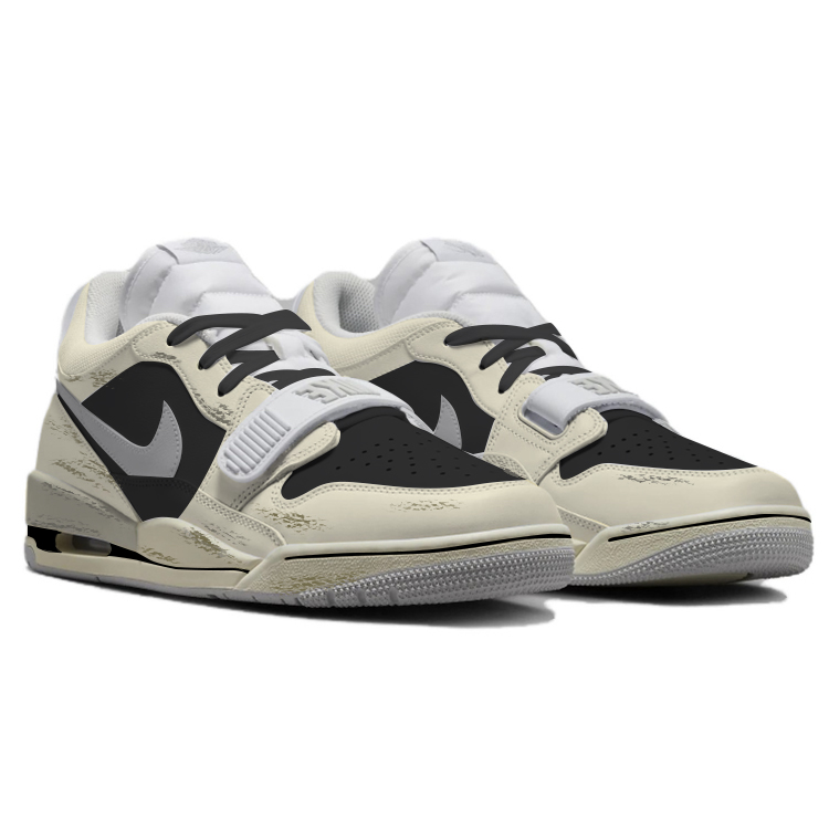 Jordan Legacy 312 Ruins Slip Resistant Abrasion Resistant Low top Vintage Basketball Shoes Men’s Beige Yellow Black