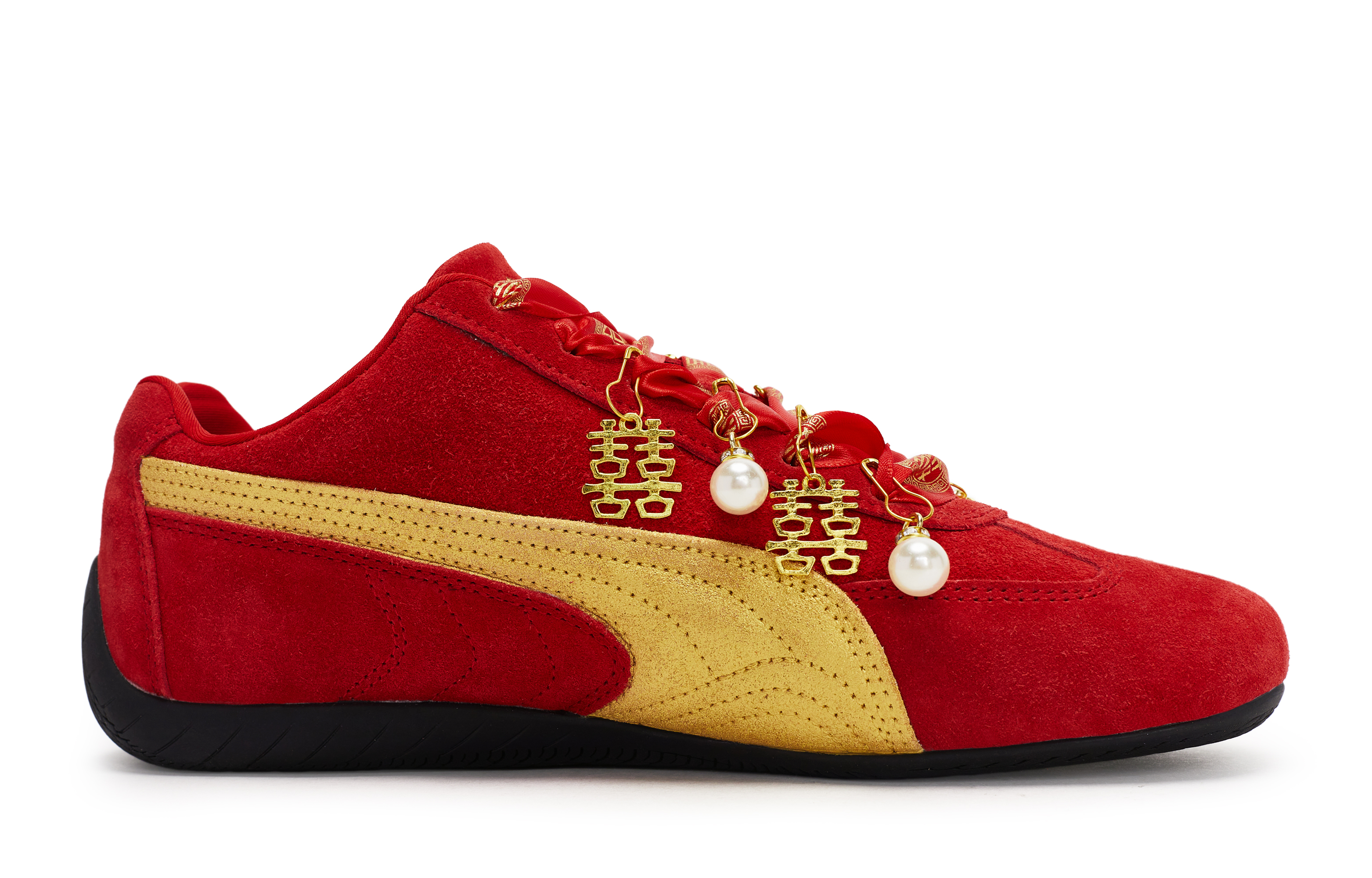 PUMA Speedcat Go Golden Feather Joy Low top Training Shoes Unisex Red Gold White