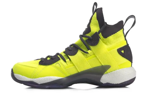 Li Ning Roar Badminton Shoes Unisex High Top Black/Yellow