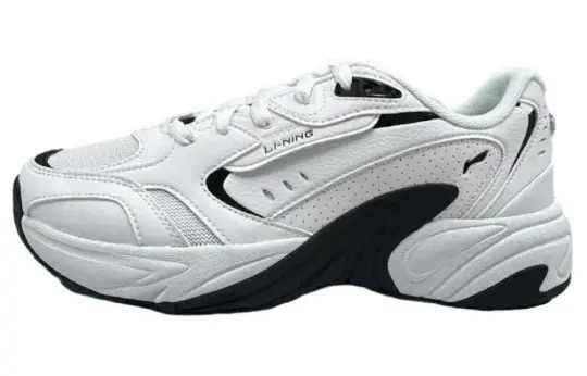 Li Ning Cushioning, Wear Resistant Low top Chunky Sneakers Men's White