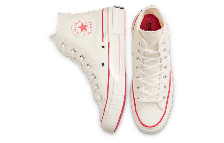 Женские кеды Converse Chuck 70 1970s (белый, красный) — Белый / красный — фото 4
