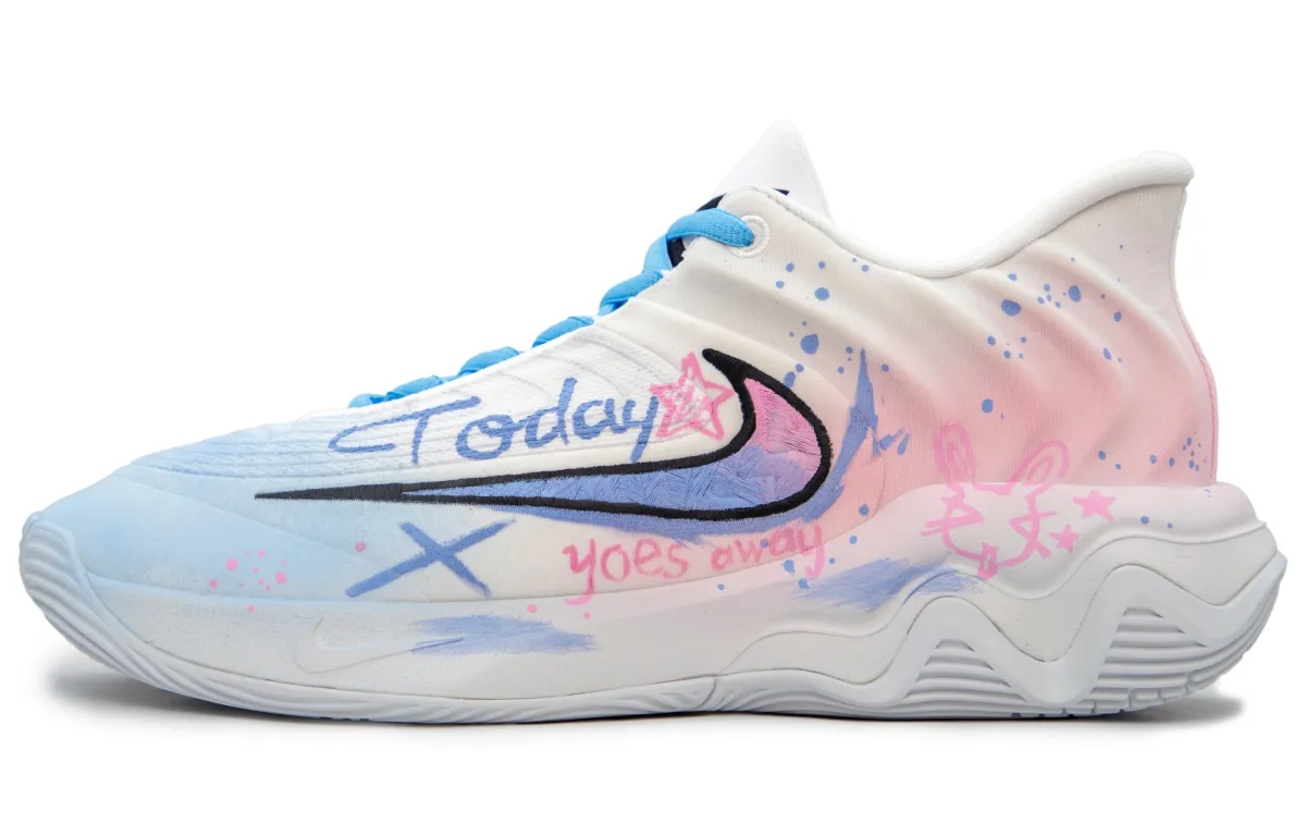 Nike Giannis Immortality Time Elf Wear resistant And Lightweight Low top Basketball Shoes Men's White Blue