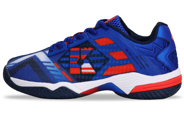 KUMPOO Badminton Shoes Unisex Low Top Blue/Red