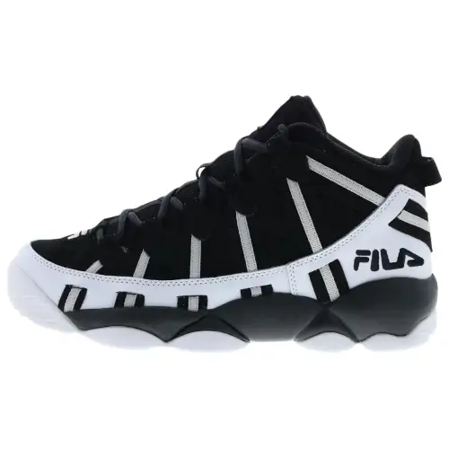 FILA Spaghetti Soft And Comfortable Mid top Basketball Shoes Men's Black