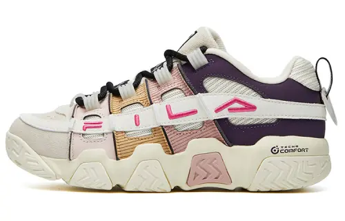 FILA FUSION BUSTER Puffy Shoes Textile, Synthetic Leather Low top Basketball Shoes Women's Nostalgic Purple
