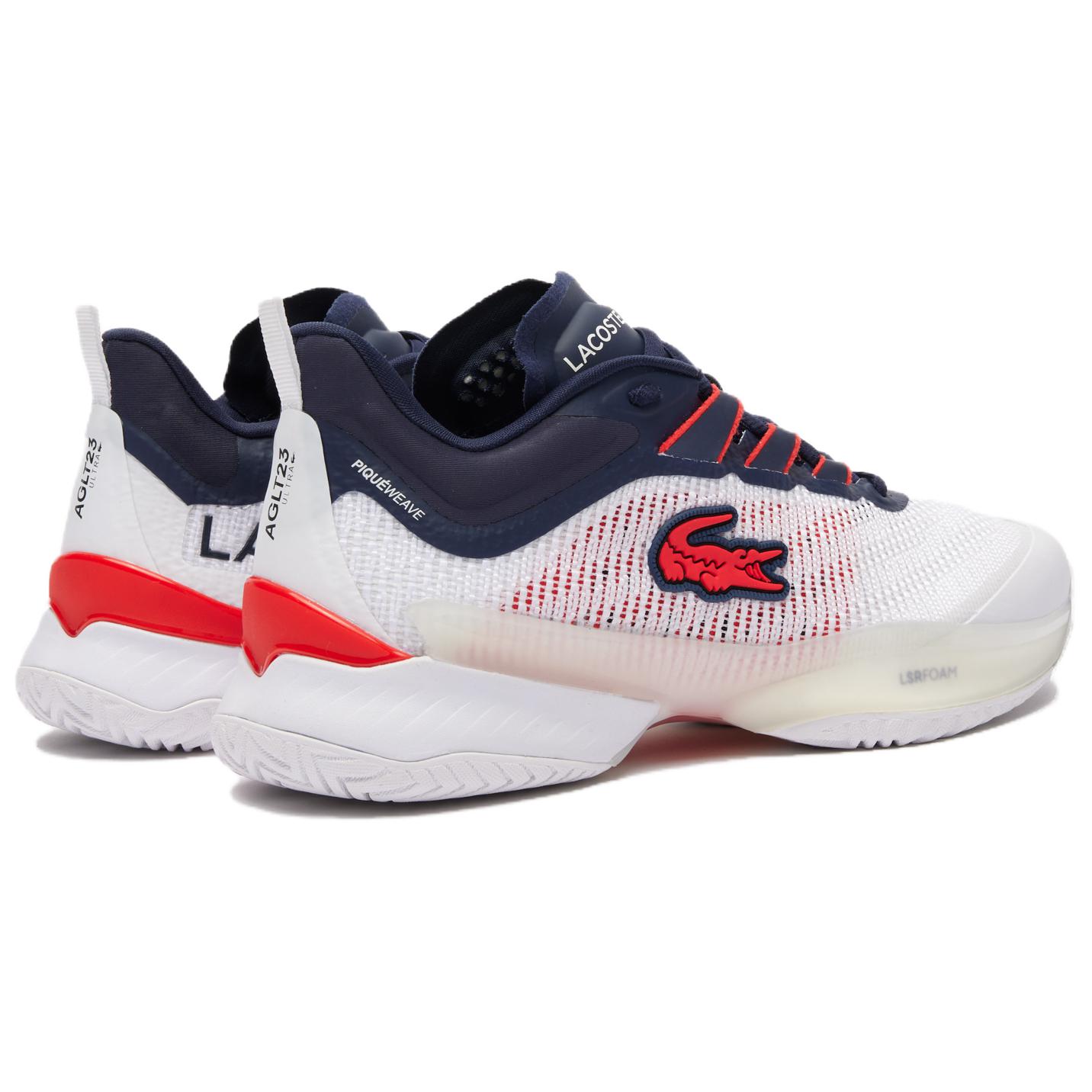LACOSTE Low top Tennis Shoes Men’s White Blue Red