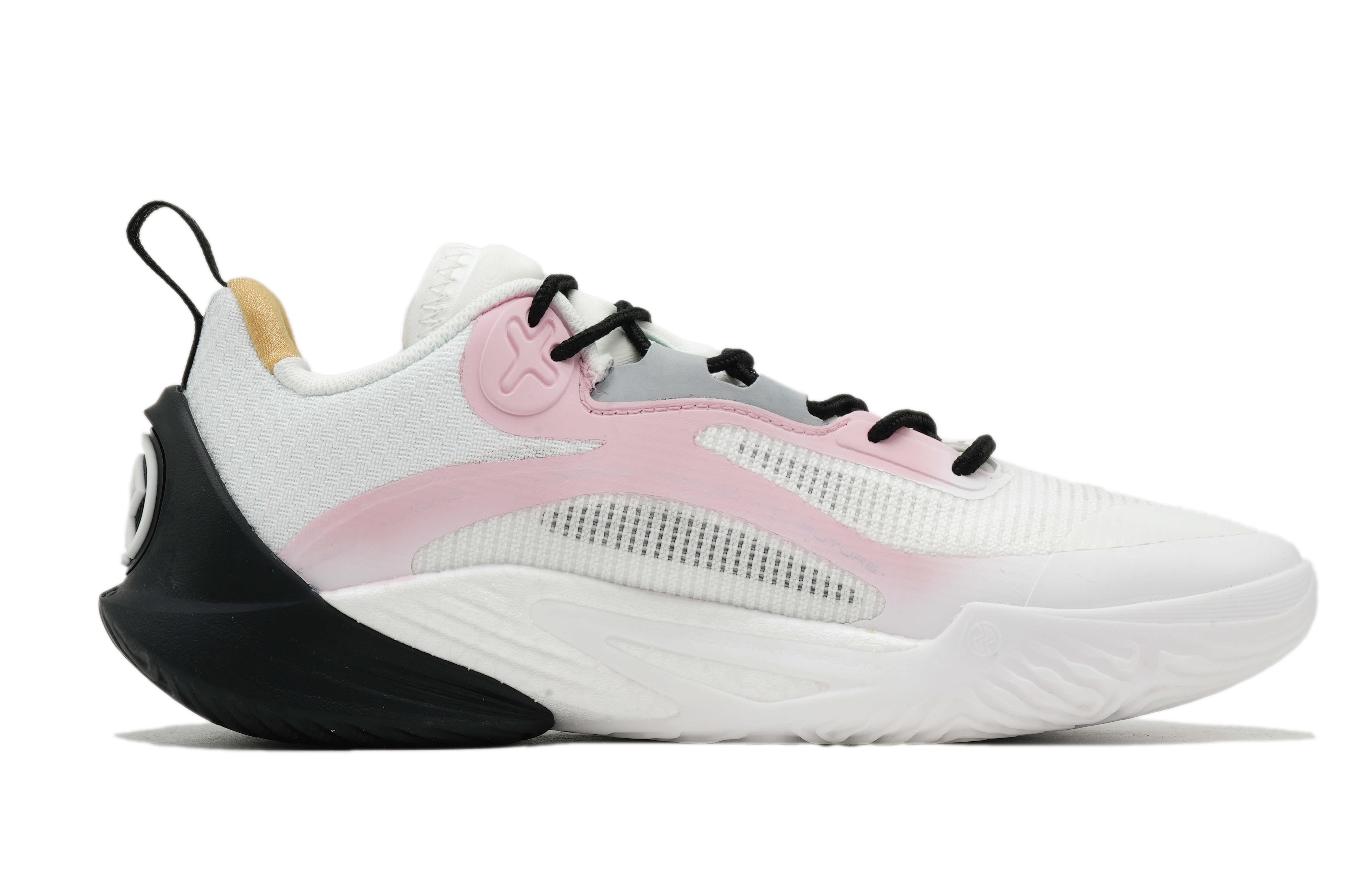 Li Ning Speed 10 Basketball Shoes Unisex Low Top Black Pink White