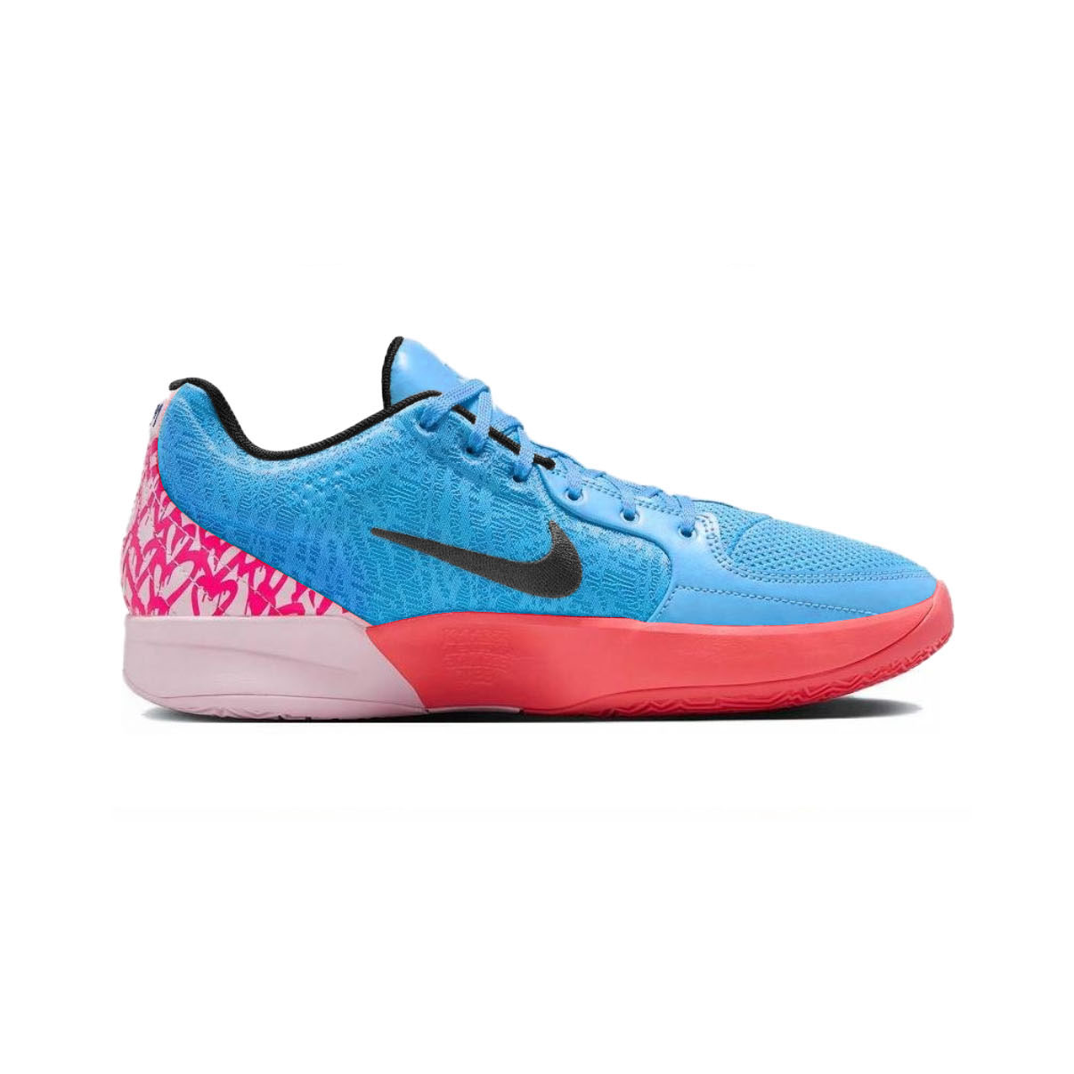 Nike Ja 2 Slip Resistant Abrasion Resistant Low top Basketball Shoes Unisex Blue Pink