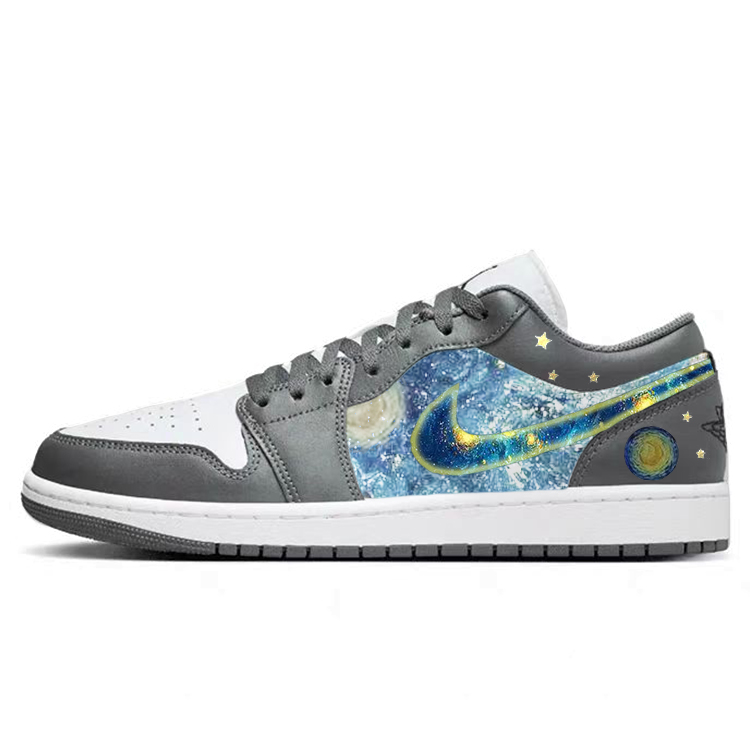 Jordan Air Jordan 1 Vintage Basketball Shoes Unisex Low Top White/Gray