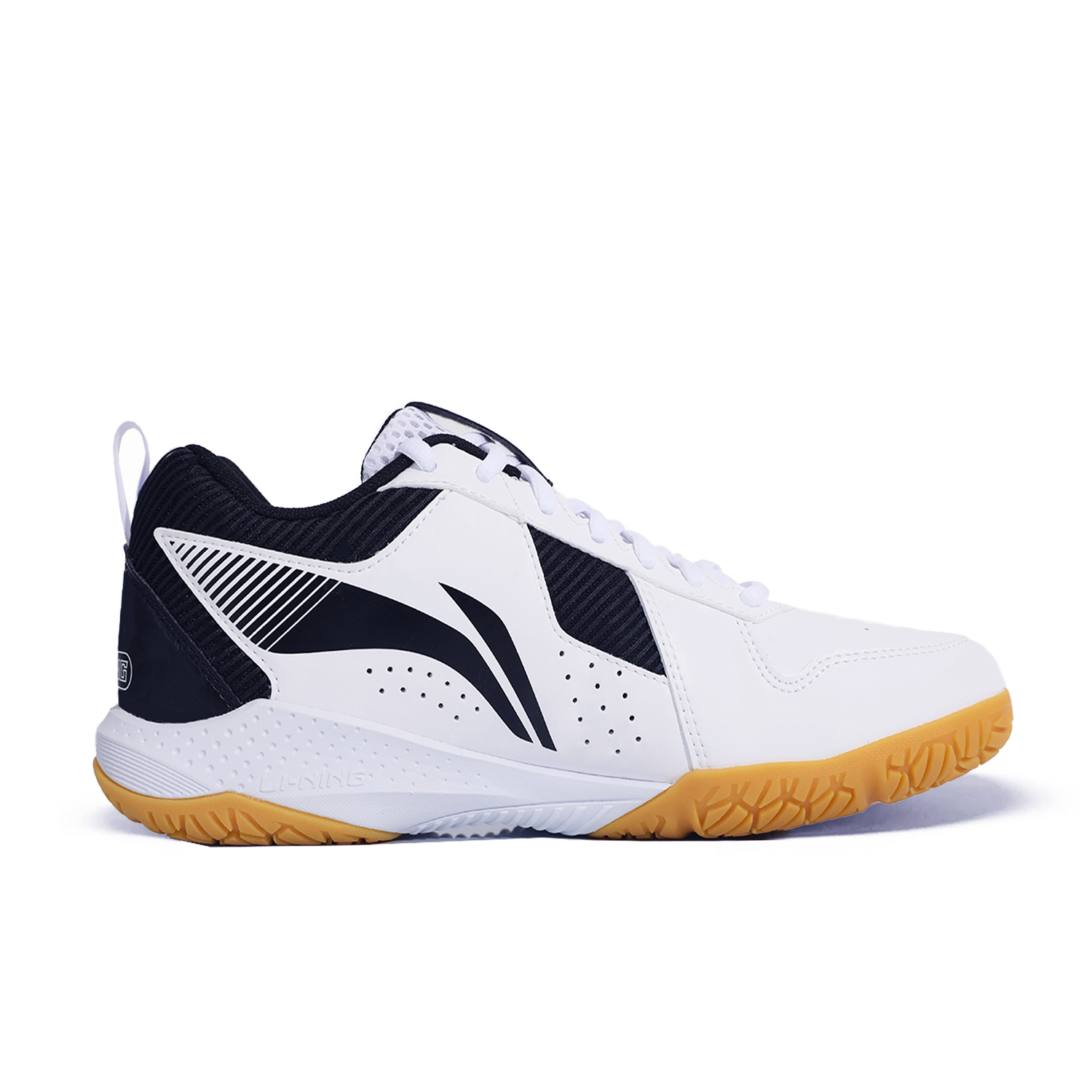 Li Ning Ace Cushioning Slip Resistant Coverage Low top Badminton Shoes Unisex White Black