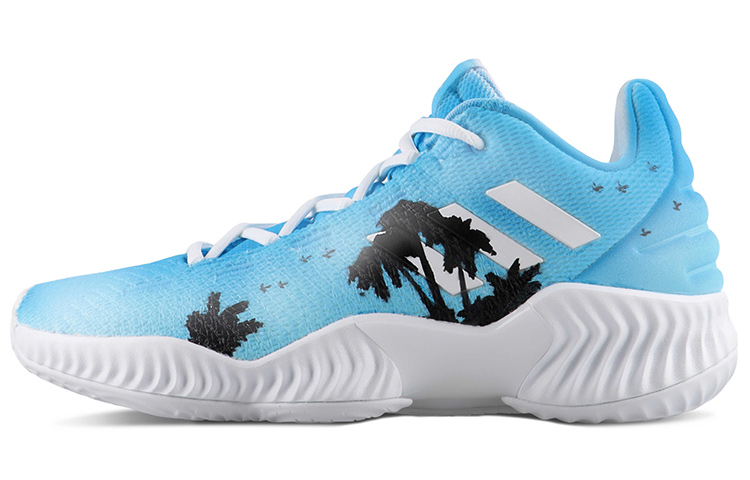 Adidas Pro Bounce 2018 Low top Basketball Shoes Men's Blue White Black