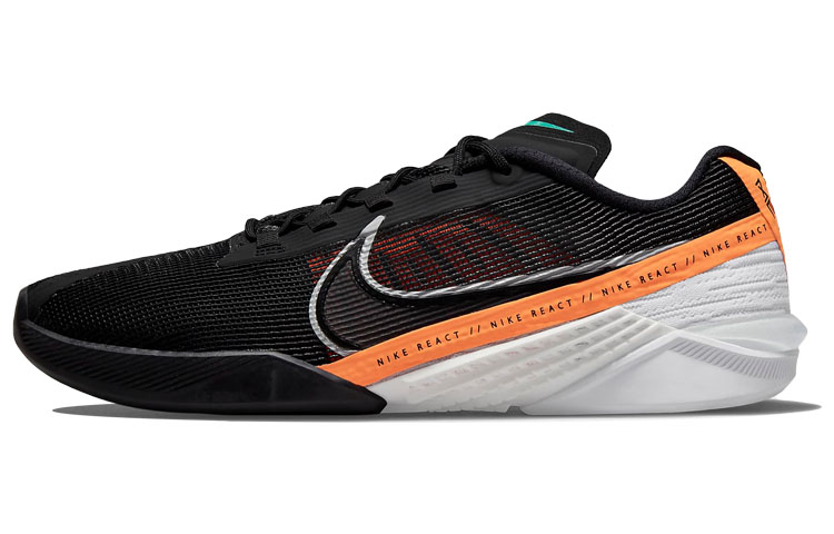 Мужские кроссовки Nike React Metcon Turbo (черно-оранжевые)