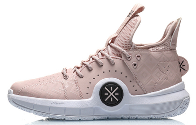 LiNing Wade series comfortable shock-absorbing support mid-top basketball shoes men's brown tea red