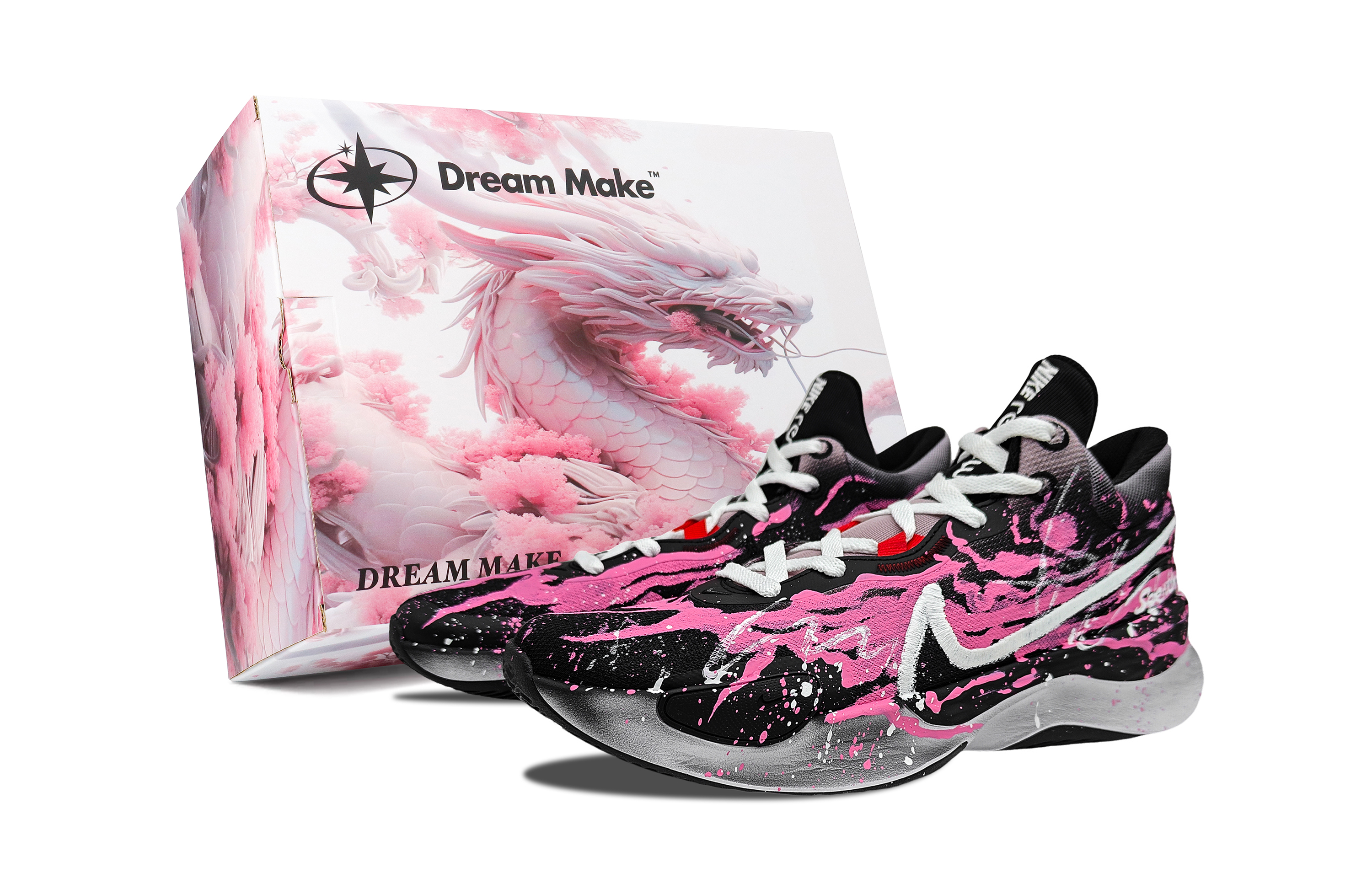 Nike Renew Elevate 3 E Dong BOX Cushioning Support Low top Basketball Shoes Unisex Pink Black