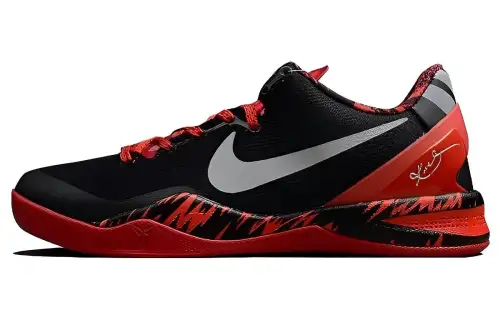 Nike Kobe 8 System PP Kobe 8 fashionable and versatile shock-absorbing and non-slip low-top basketball shoes men's black and red