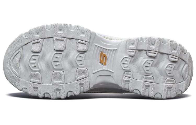 Женские кроссовки Skechers D'Lites 1.0 (бело-золотые) — фото 5