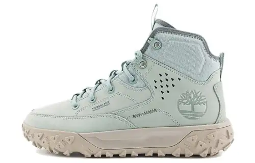 Timberland Slip Resistant Abrasion Resistant High top Hiking Shoes Men's Light Gray