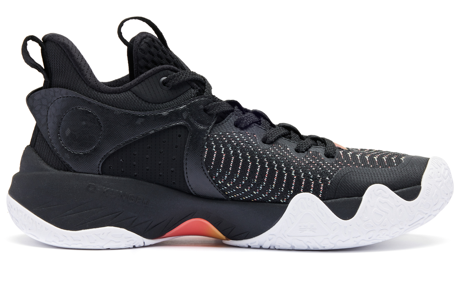 QIAODAN Halberd 6TEAM Comfortable Round Toe Cushioning Slip Resistant Low top Basketball Shoes Men’s Papaya