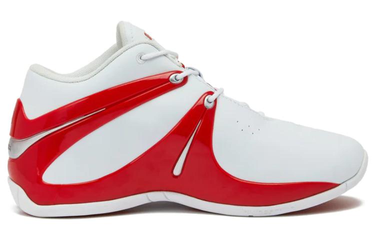 AND1 Rise Cushioning Slip Resistant Mid top Basketball Shoes Men’s White Red