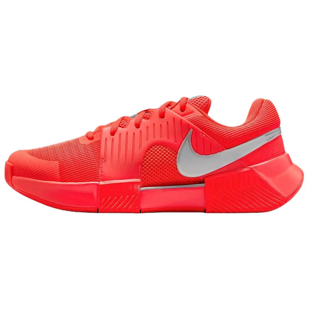 Nike GP Challenge 1 Abrasion Resistant Support Low top Tennis Shoes Women's Red Silver