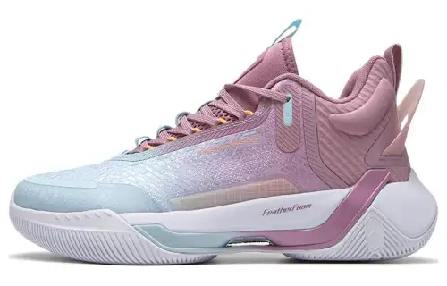 Xtep Youyun 6th generation PRO game actual training shoes wear-resistant cushioning low-top basketball shoes men's clear blue mallow purple