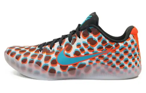 Nike Kobe 11 EM 3D Kobe naked eye 3D lace-up low top practical basketball shoes men's white and red polka dots