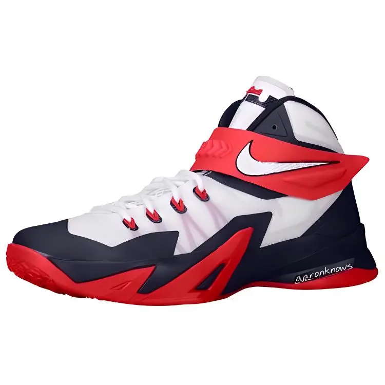 Nike Zoom Soldier 8 Comfortable Round Toe Abrasion Resistant Abrasion Resistant Mid top Basketball Shoes Men's
