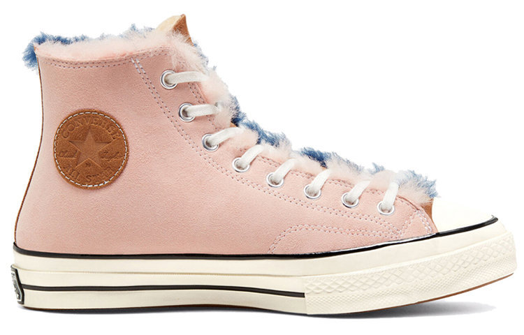 Кеды Converse Chuck 1970s High Sherpa (сине-розовые) — фото 2