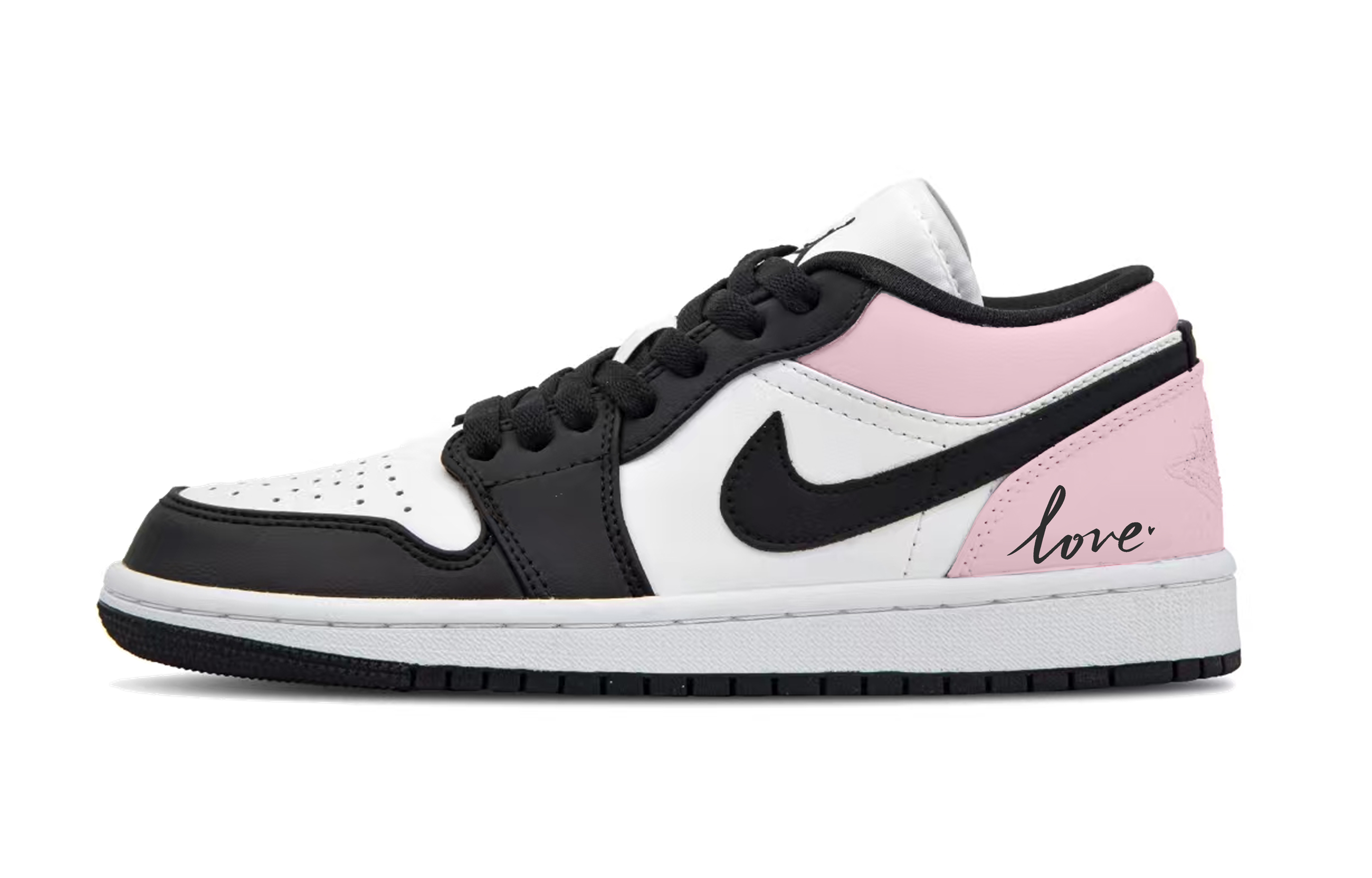 Jordan Air Jordan 1 LOVE Pink Abrasion Resistant Low top Vintage Basketball Shoes Women’s Pink