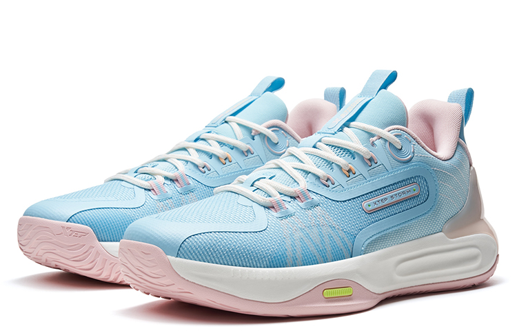 XTEP Fengchi 1 V2 Low top Basketball Shoes Men’s Blue Pink