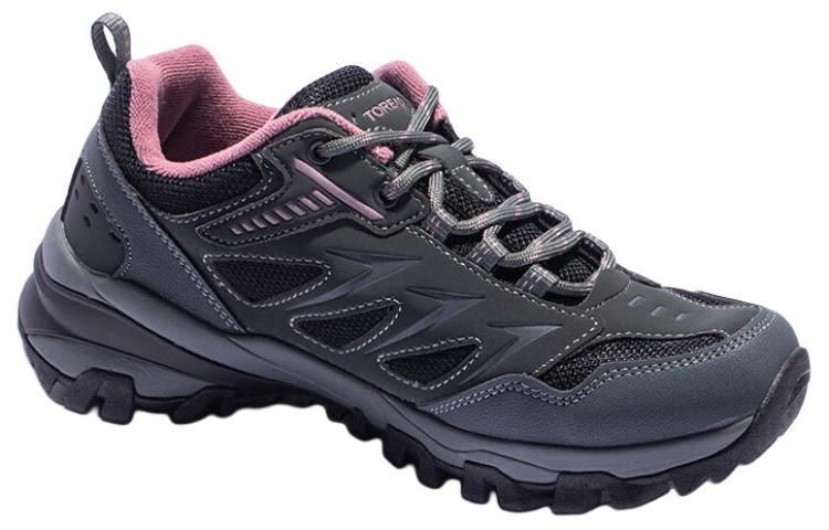 TOREAD Slip Resistant, Abrasion Resistant, Thermal Low top Hiking Shoes Women’s Gray Black Pink