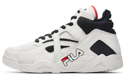 FILA FUSION Cage Vintage Basketball Shoes Women's Mid Top White Sand/Black