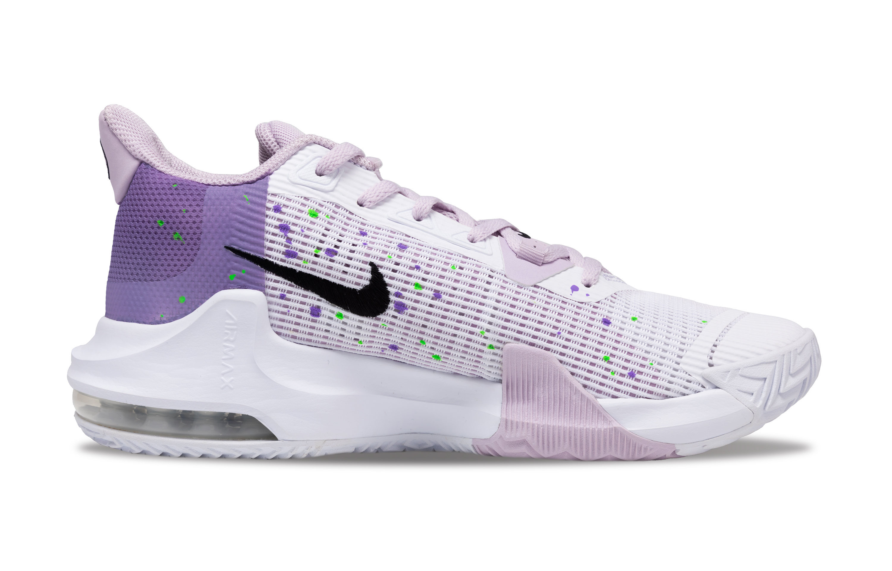 Nike Air Max Impact Basketball Shoes Men’s Low Top White Purple