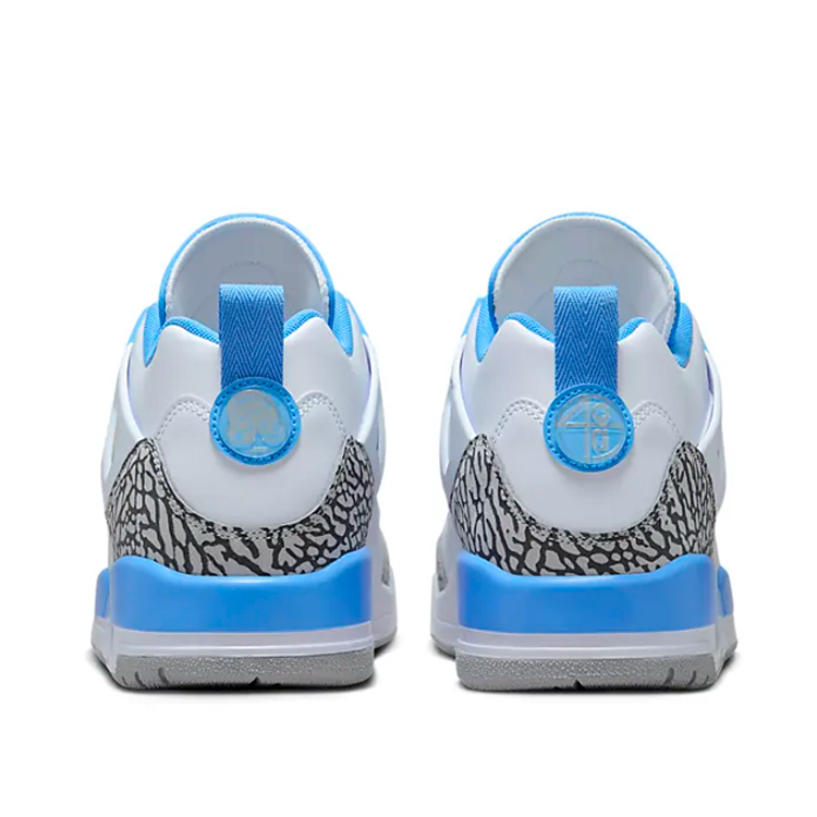 Jordan Spizike Cushioning Slip Resistant Low top Vintage Basketball Shoes Unisex White Blue